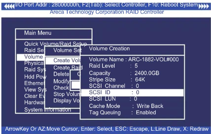 Areca ARC-1213-4I - - SCSI ID - 1