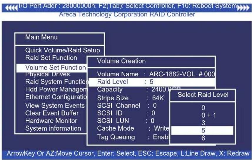 Areca ARC-1213-4I - - Raid Level - 1