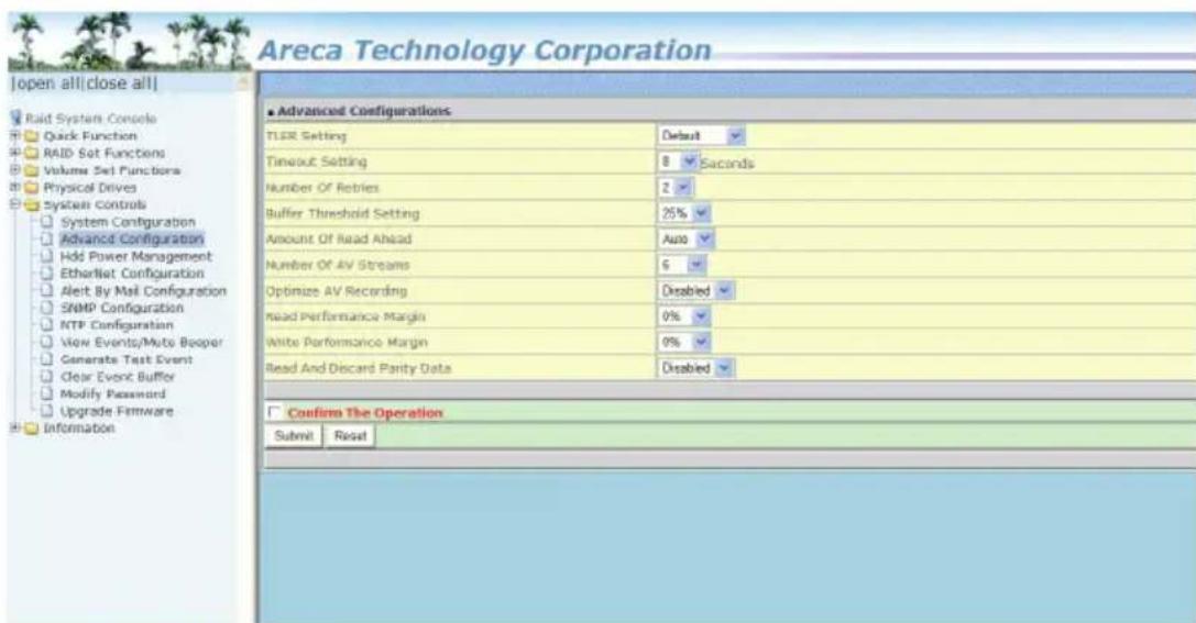 Areca ARC-1213-4I - Advanced Configuration - 1