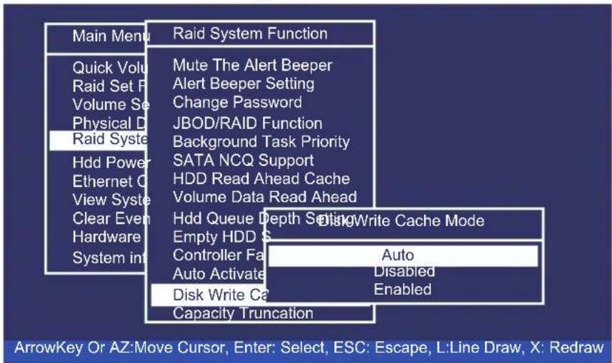 Areca ARC-1213-4I - Disk Write Cache Mode - 1