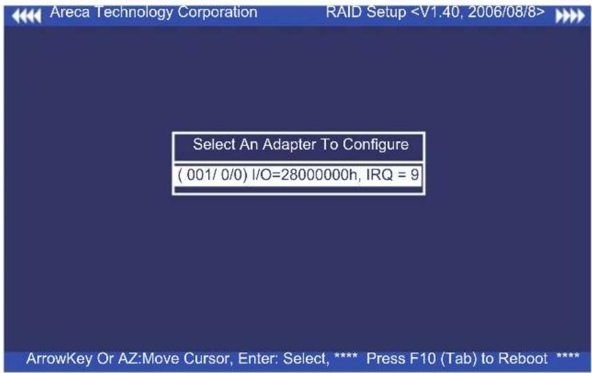 Areca ARC-1213-4I - Starting the McBIOS RAID Manager - 2