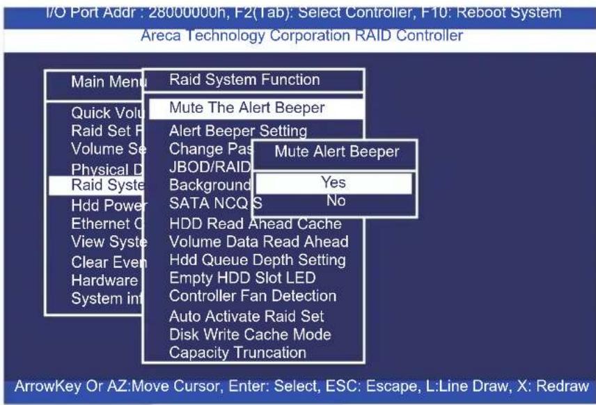 Areca ARC-1213-4I - Mute The Alert Beeper - 1