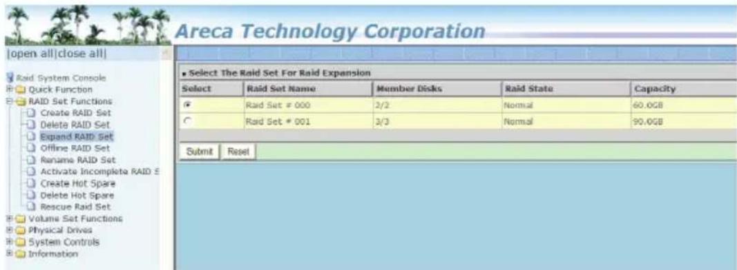 Areca ARC-1213-4I - Expand Raid Set - 1