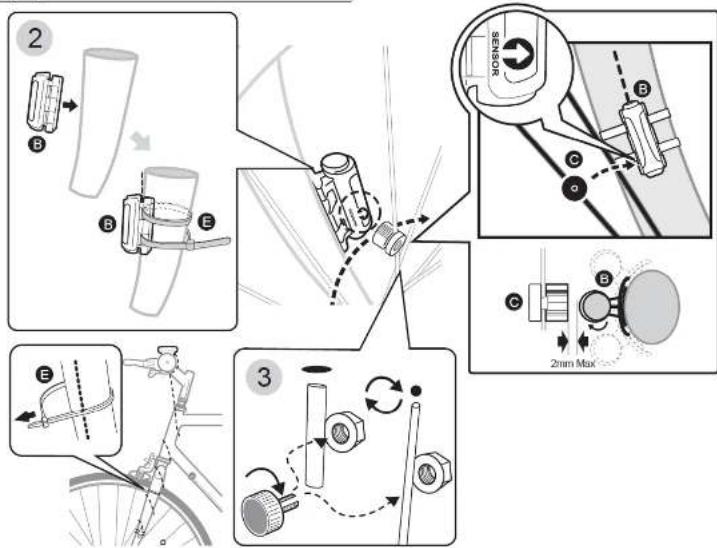Bikemate AS9-FCS-50 - Sensor und Magnet - 1