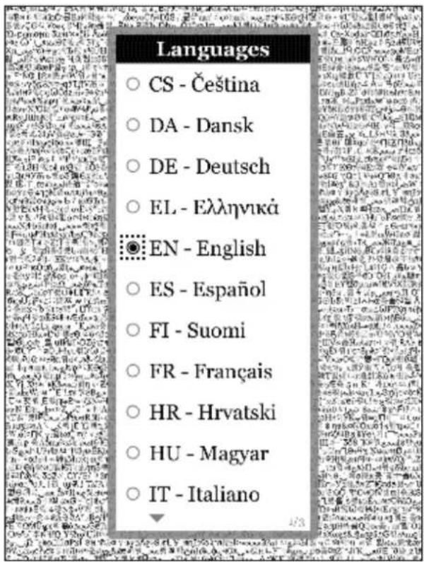 Cybook Orizon - Choose your language - 1