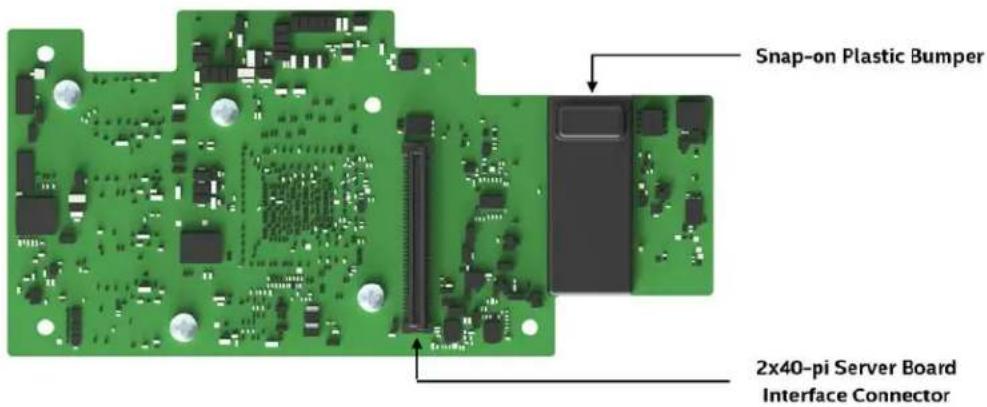 Snap-on Plastic Bumper 2x40-pi Server Board Interface Connector
