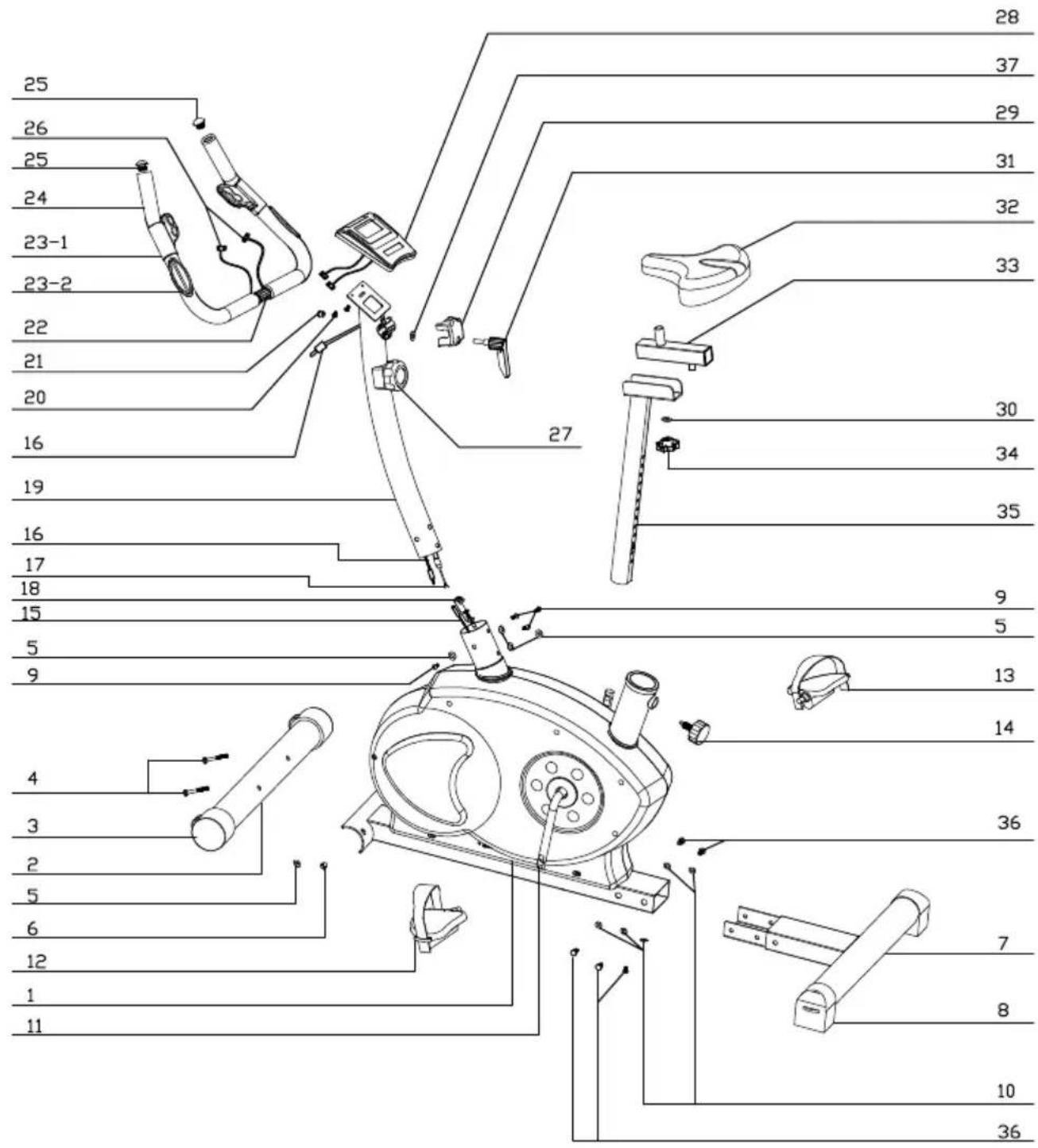SportPlus SP-HT-2502 - EXPLOSIONSZEICHNUNG - 1