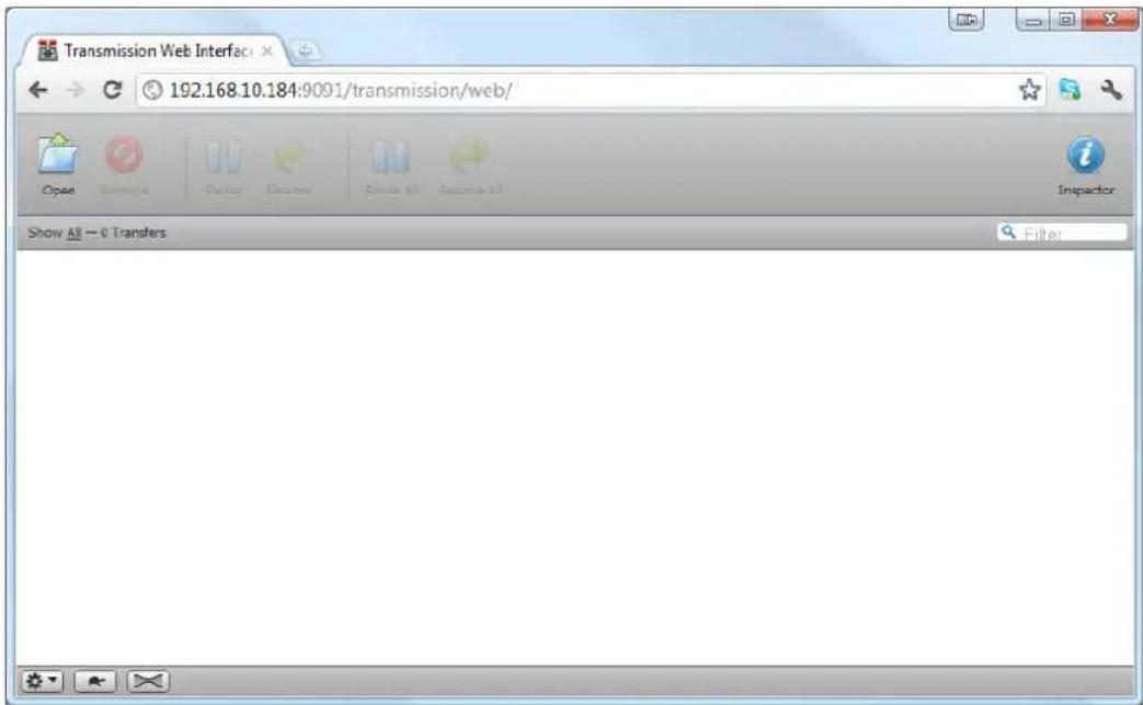 Transmission Web Interfac 192.168.10.184:9091/transmission/web/ Open Kancel4 Payco Echina Show Alt Show Alt Inspector Show Alt - 0 Transfers Filter