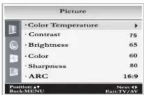 DiBOSS LT-40H6MVH - Picture adjustment - 1