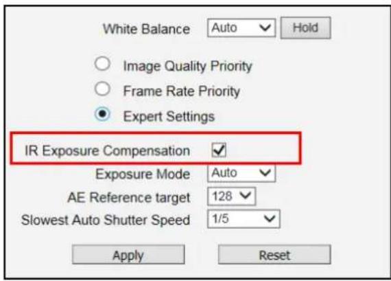 ACTi E13A - IR Exposure Compensation – Enabled - 1