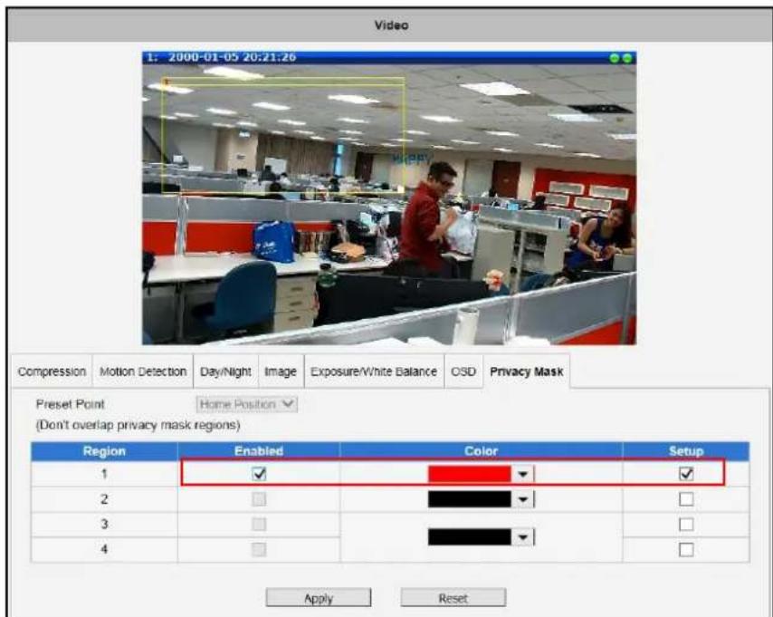 ACTi E13A - Privacy Mask of B-Series Zoom and PTZ Cameras - 2