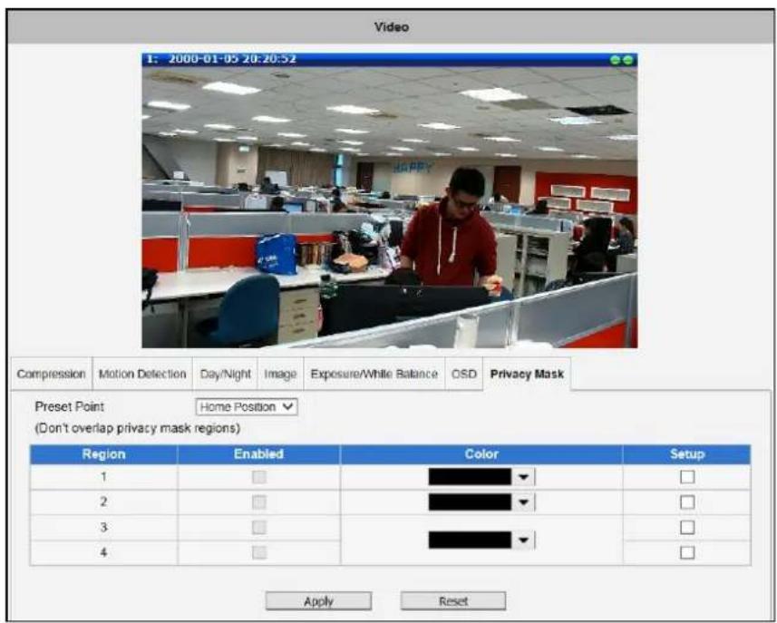 ACTi E13A - Privacy Mask of B-Series Zoom and PTZ Cameras - 1