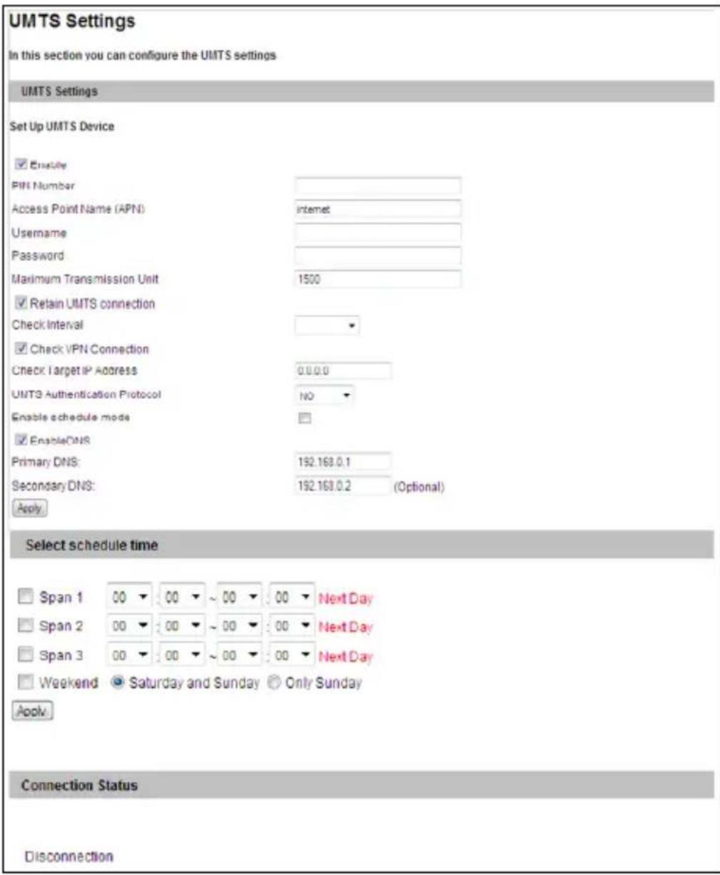 Geovision GV-MFD3401-6F - UMTS Settings - 1