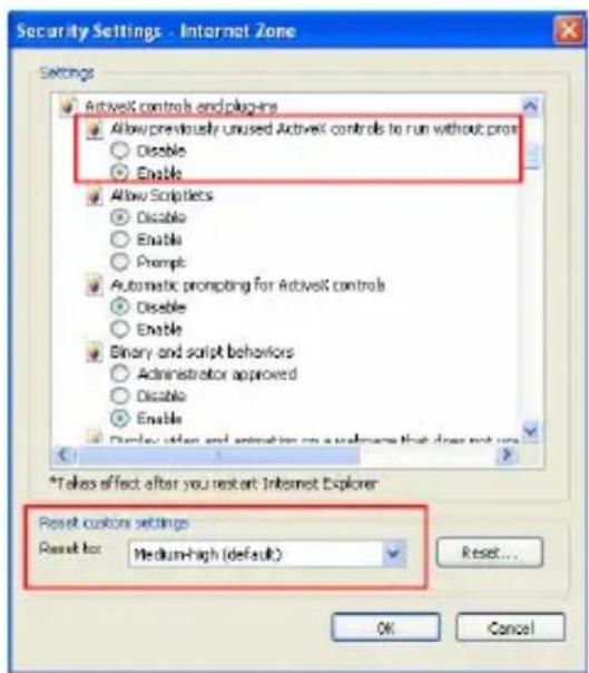 Geovision GV-MFD3401-6F - Settings for Internet Explorer 8 - 1
