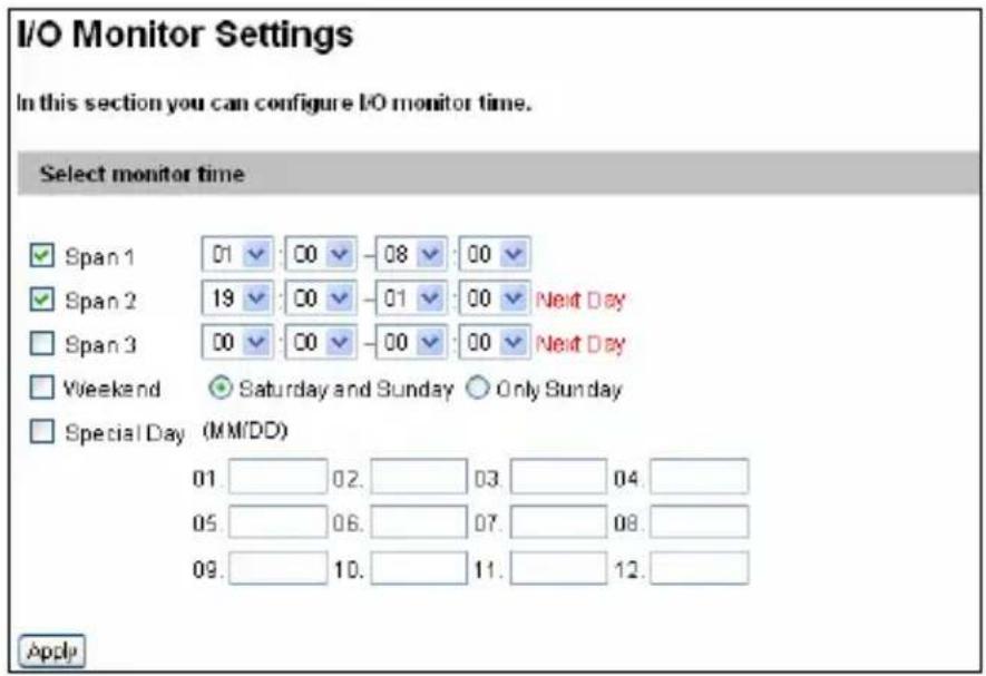 Geovision GV-MFD3401-6F - I/O Monitoring Settings - 1
