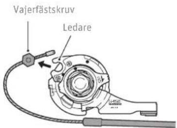 Vajerfästskruv Ledare