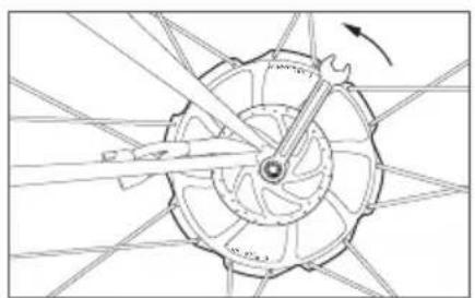 Raleigh Superbe Comfort - To Remove the rear wheel - 3