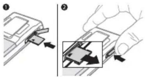 Diagram showing two-step installation of a device with directional arrows indicating movement or assembly.