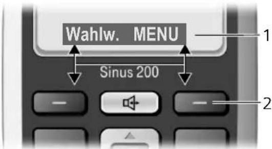 T-Mobile Sinus 200 - Display-Tasten - 1