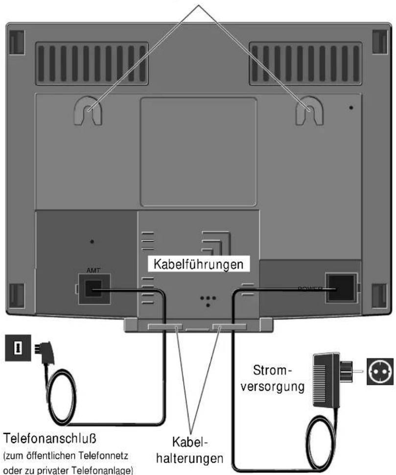 Hagenuk DigiCell Home I - Anschluß der Kabel - 1