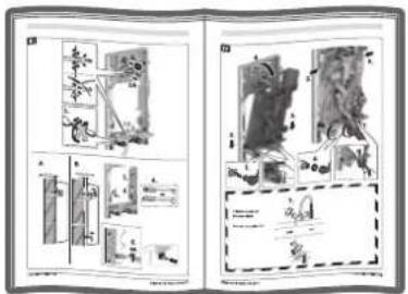 Two-panel document page showing interior layout diagrams and labeled sections, likely from a technical or educational material.