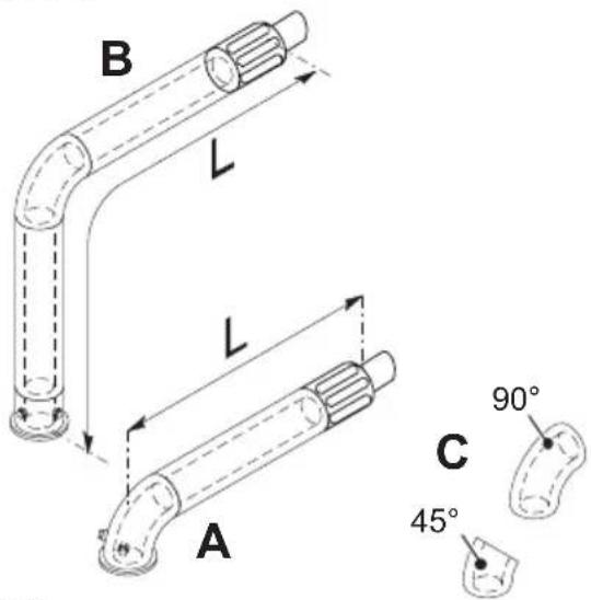 Biasi Advance Plus Combi 30C ERP - Wall flue exhaust kit (Fig. 6.8 A) - 1