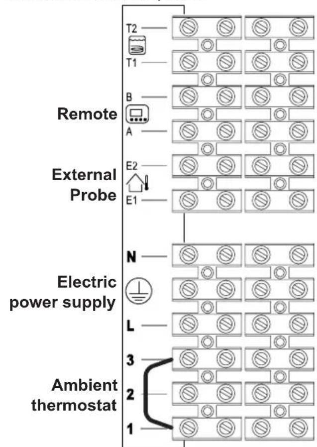 Biasi Advance Plus Combi 30C ERP - Electric connection between the boiler and the external probe - 1