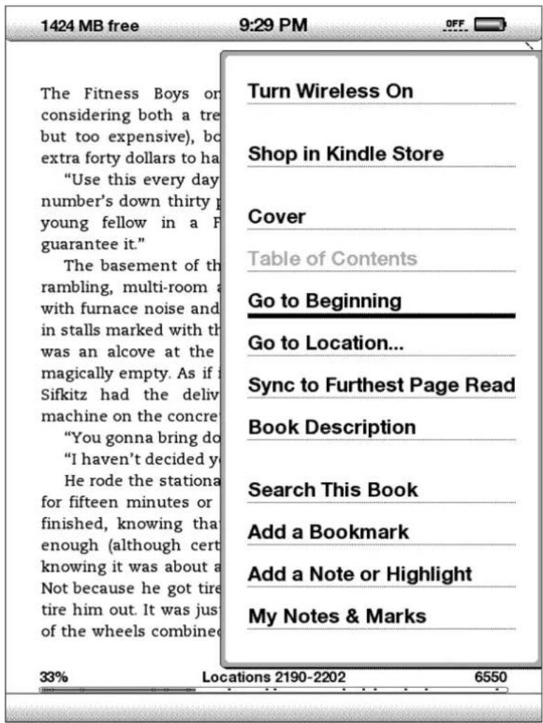 AMAZON Kindle (2nd gen) - NAVIGATION ÜBER DAS MENÜ - 1