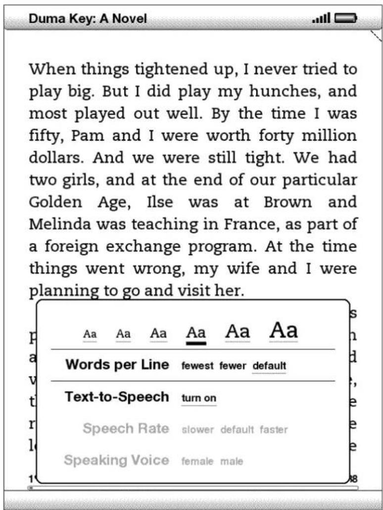 AMAZON Kindle (2nd gen) - ÄNDERN DER SCHRIFTGRÖSSE - 1
