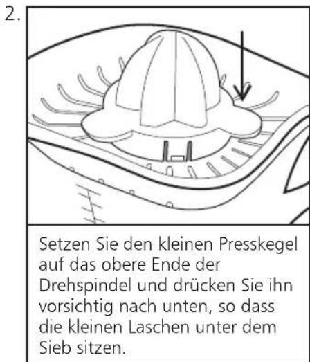 Lakeland 70072 - MONTAGEANLEITUNG FÜR DIE ELEKTRISCHE ZITRUSPRESSE VOR DER ERSTEN INGEBRAUCHNAHME - 1
