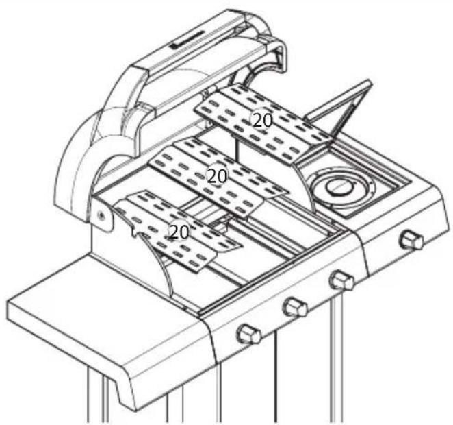 LANDMANN Cronos 12771 - Brennerabdeckungen einsetzen - 1