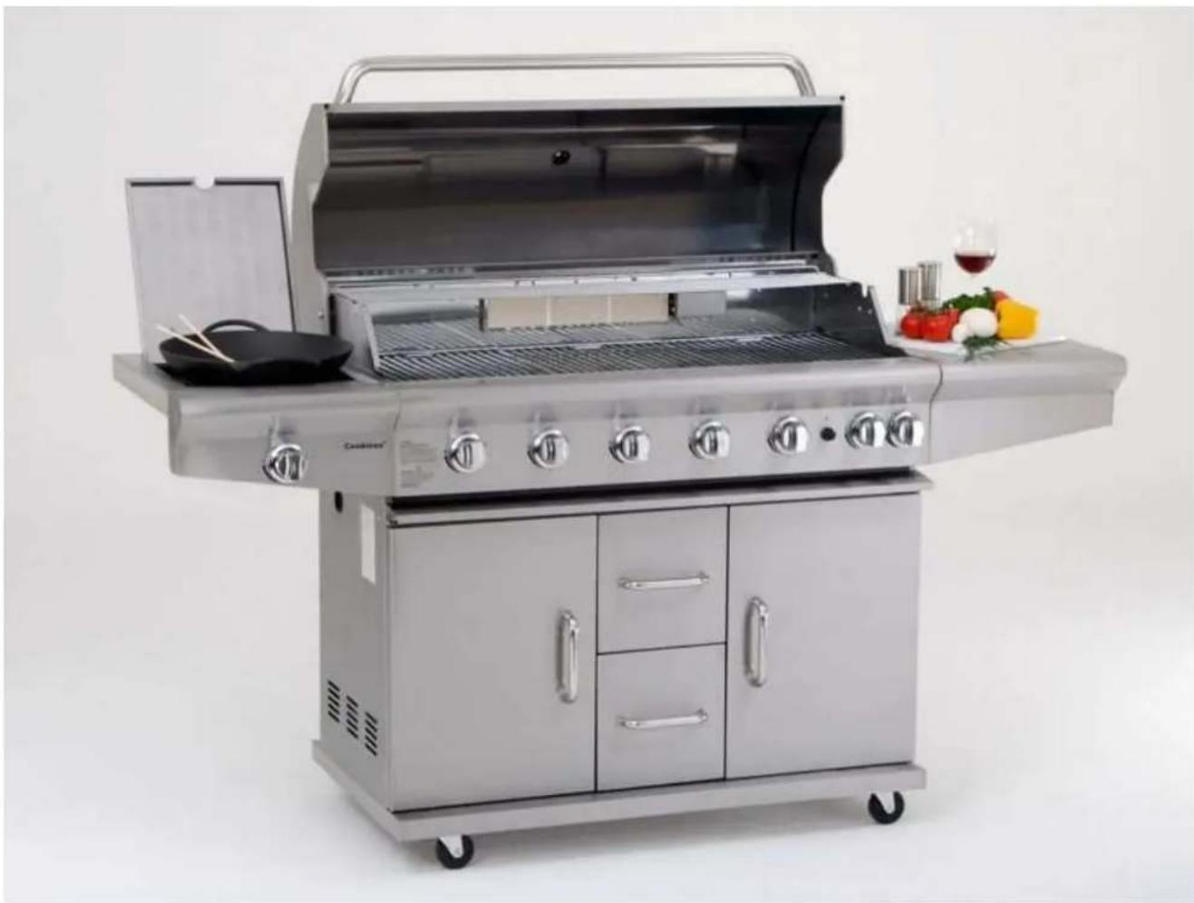 Coobinox Premium 6 - Premium 6 Brenner Edelstahlgasgrill mit Wokbrenner - 1