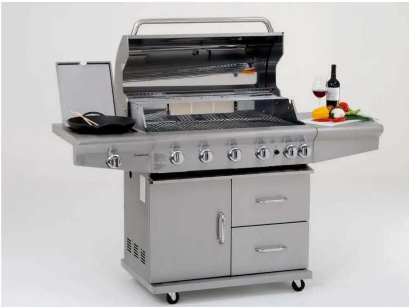 Coobinox Premium 5 - Premium 5 Brenner Edelstahlgasgrill mit Wokbrenner - 1