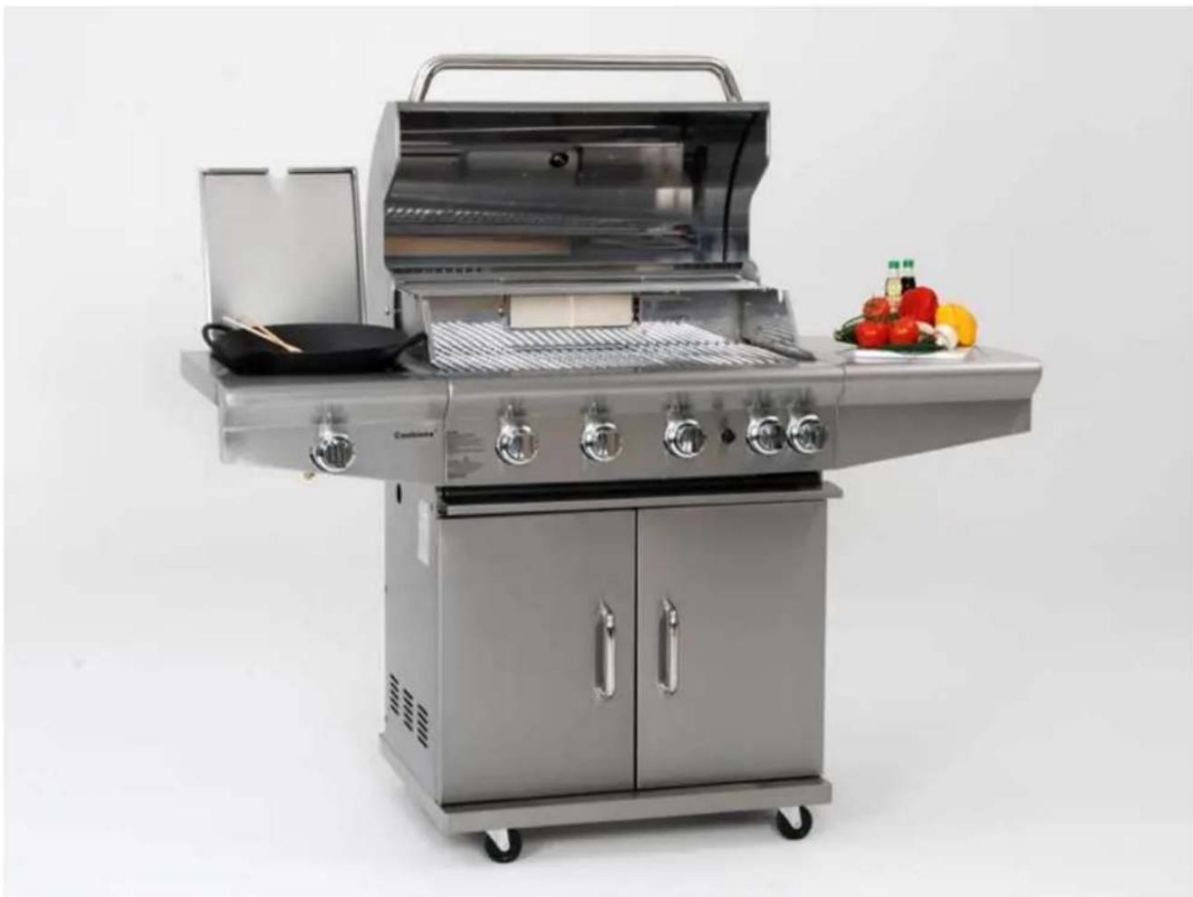 Coobinox Premium 4 - Premium 4 Brenner Edelstahlgasgrill mit Wokbrenner - 1
