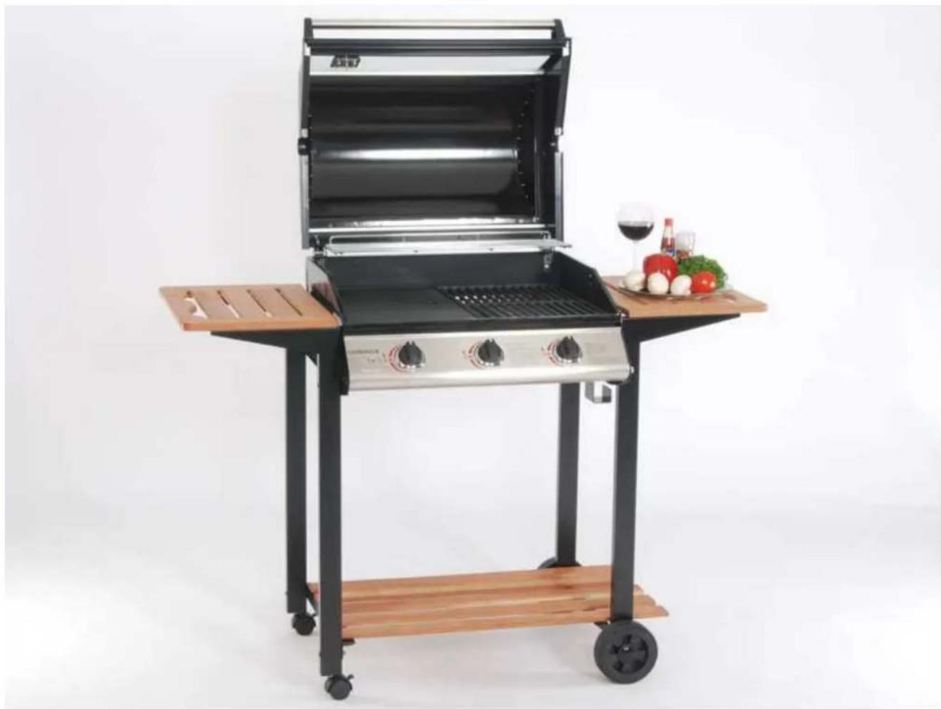 Coobinox Luxus 3 (wood) - Luxus 3 Brenner Gasgrill Holz - 1