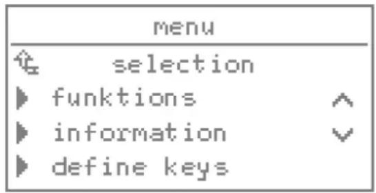 Auerswald COMfortel 2500 AB - Menu Options in Main Menu (after Pressing Menu Key) - 1