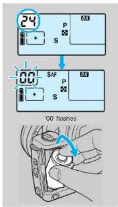 24. P. S. 00. SAF. P. S. 00' flashes.