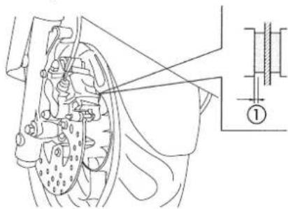 Technical diagram of a mechanical assembly with labeled components and a numbered detail view