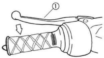 Diagram of a flashlight with labeled parts and directional arrow indicating motion or force