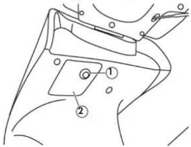 Technical diagram of a mechanical component with numbered parts and labeled features