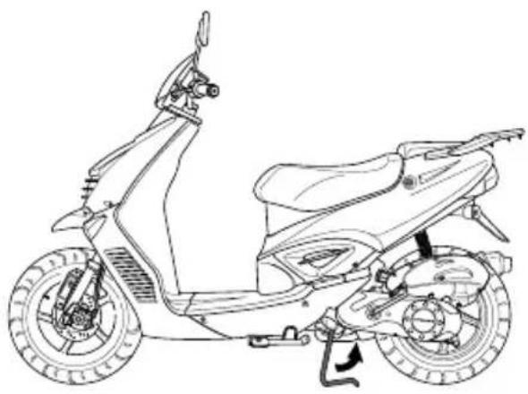 HYOSUNG SR50R - ① Return the center stand. - 1