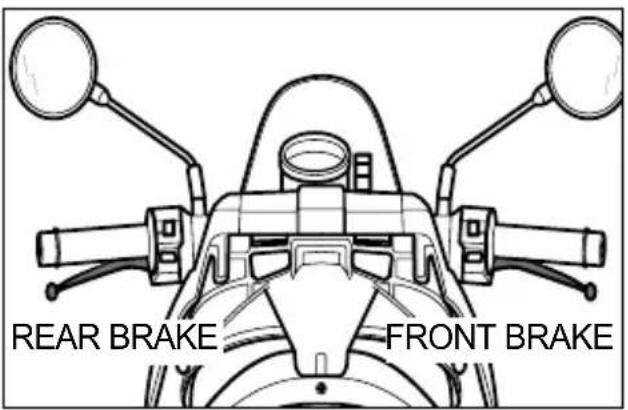 HYOSUNG SR50R - OPERATING THE BRAKE - 1