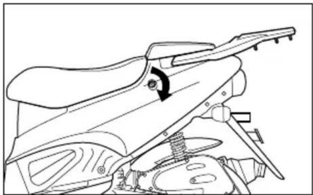 HYOSUNG SF50B - HOW TO OPEN THE SEAT - 1
