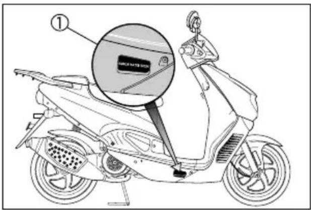 HYOSUNG SF50B - SERIAL NUMBER LOCATION - 1