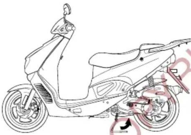 HYOSUNG SF50B - ① Return the center stand. - 1