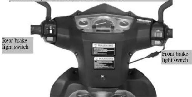 Bintelli Breeze 49cc - Adjustment of the rear brake light - 1
