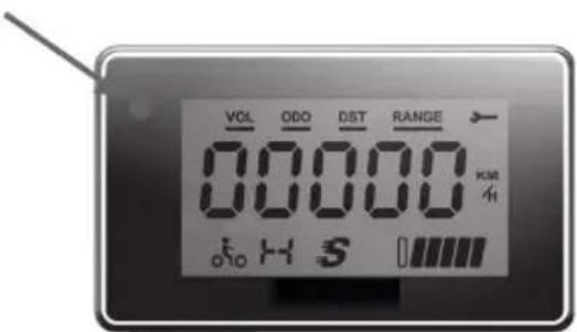 VOL ODO DST RANGE 00000 KM H S