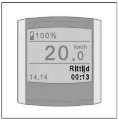 100% 20 km/h 14.14 Rlttijd 00:13