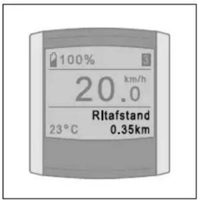100% 20.0 km/h Rltafstand 23°C 0.35km