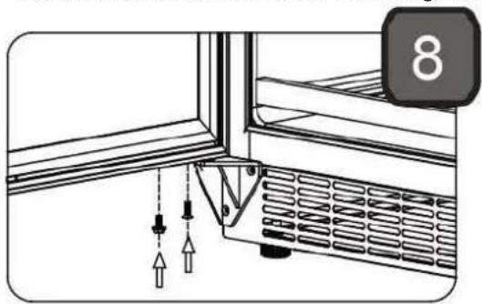 Coobinox WE 396 L-T - Wechseln des Türanschlags an Ihrem Gerät - 8